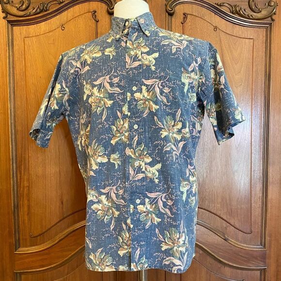 Reyn Spooner Vintage Shirt Reverse Print Popover Hawaiian Shirt Size L - Picture 1 of 11